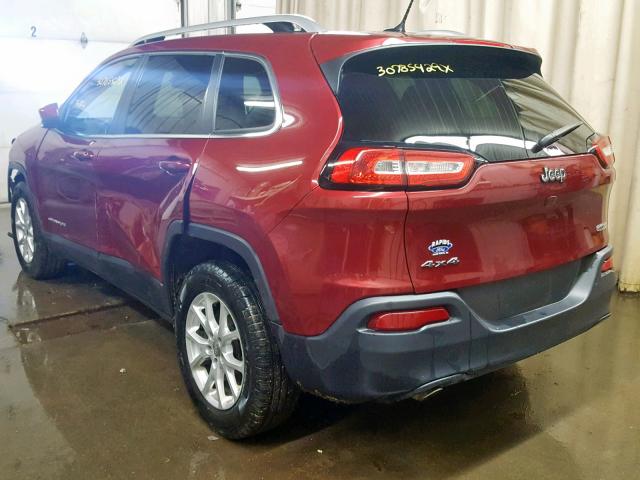 1C4PJMCB0GW162217 - 2016 JEEP CHEROKEE L MAROON photo 3