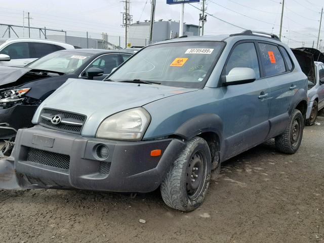 KM8JM12D55U103778 - 2005 HYUNDAI TUCSON GL BLUE photo 2