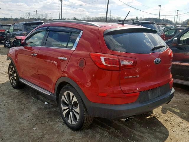 KNDPCCA6XD7366247 - 2013 KIA SPORTAGE S RED photo 3