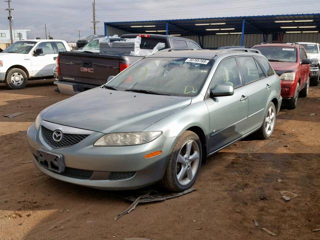 1YVHP82D155M48863 - 2005 MAZDA 6 S GREEN photo 2