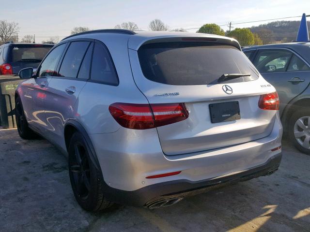 WDC0G6EBXJF438879 - 2018 MERCEDES-BENZ GLC 43 4MA SILVER photo 3