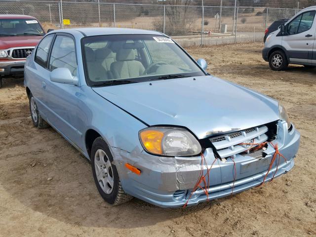 KMHCG35CX5U361759 - 2005 HYUNDAI ACCENT GS BLUE photo 1