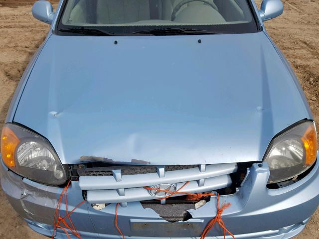 KMHCG35CX5U361759 - 2005 HYUNDAI ACCENT GS BLUE photo 7