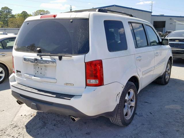 5FNYF4H47EB028810 - 2014 HONDA PILOT EX WHITE photo 4