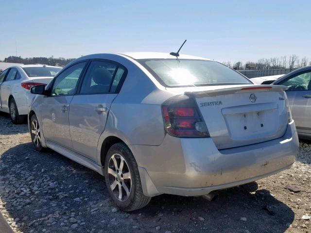 3N1AB6AP9BL705479 - 2011 NISSAN SENTRA 2.0 SILVER photo 3