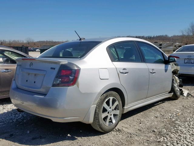 3N1AB6AP9BL705479 - 2011 NISSAN SENTRA 2.0 SILVER photo 4