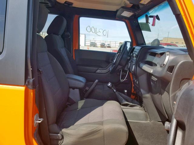 1C4AJWAG9CL223379 - 2012 JEEP WRANGLER S ORANGE photo 5