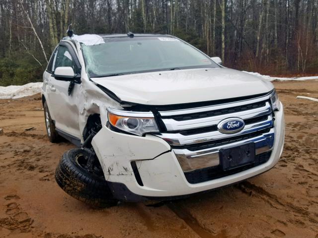 2FMDK4JC5DBE11969 - 2013 FORD EDGE SEL WHITE photo 1