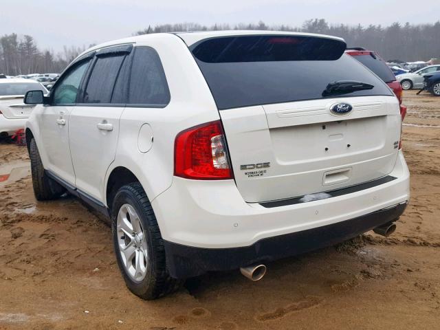 2FMDK4JC5DBE11969 - 2013 FORD EDGE SEL WHITE photo 3