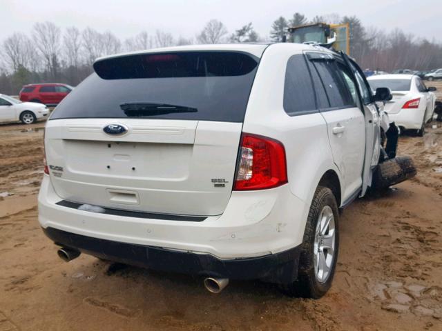 2FMDK4JC5DBE11969 - 2013 FORD EDGE SEL WHITE photo 4