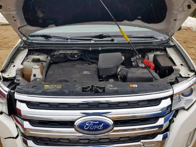 2FMDK4JC5DBE11969 - 2013 FORD EDGE SEL WHITE photo 7