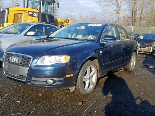 WAUDH78E47A048105 - 2007 AUDI A4 3.2 QUA BLUE photo 2