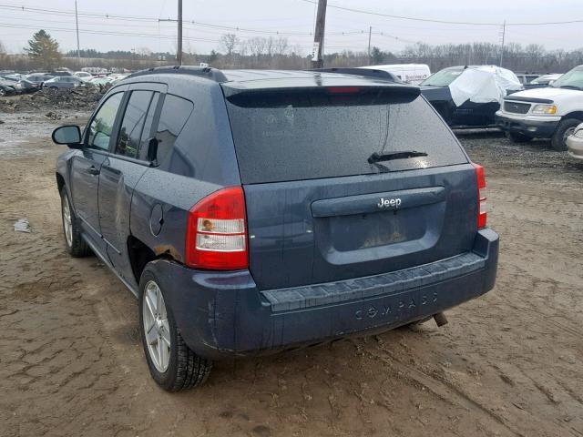 1J8FT47048D519614 - 2008 JEEP COMPASS SP BLUE photo 3