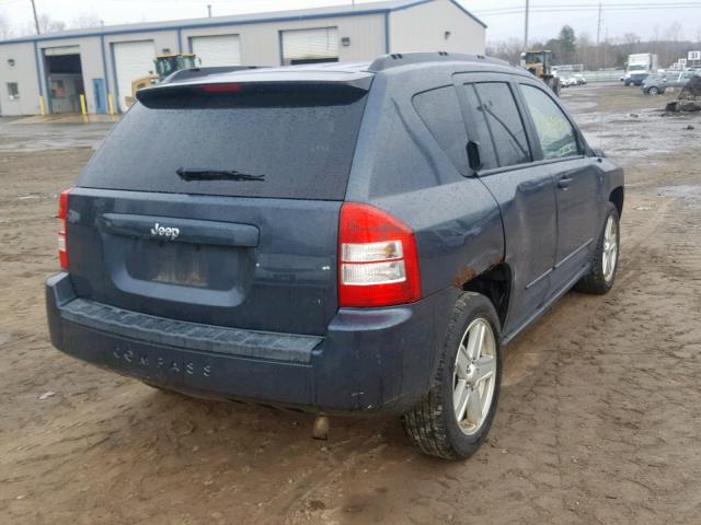 1J8FT47048D519614 - 2008 JEEP COMPASS SP BLUE photo 4