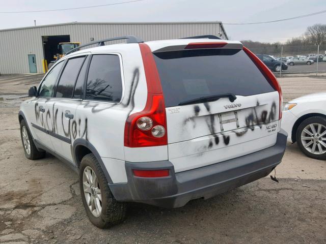 YV1CZ91H041038768 - 2004 VOLVO XC90 T6 WHITE photo 3