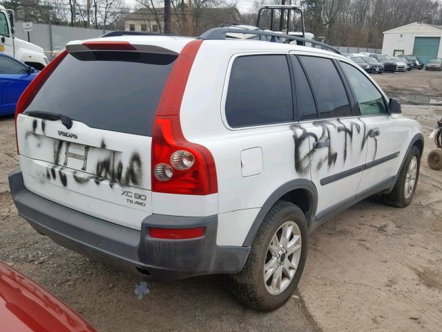 YV1CZ91H041038768 - 2004 VOLVO XC90 T6 WHITE photo 4