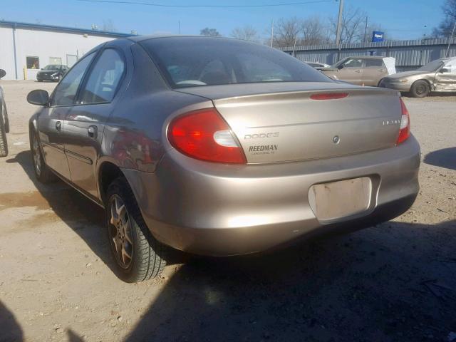 1B3ES46C01D236538 - 2001 DODGE NEON SE BEIGE photo 3