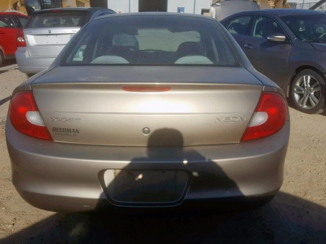 1B3ES46C01D236538 - 2001 DODGE NEON SE BEIGE photo 9