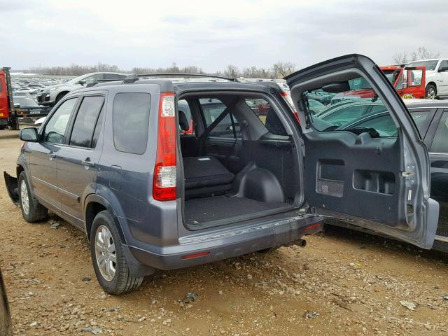 JHLRD78926C020719 - 2006 HONDA CR-V SE BLUE photo 3