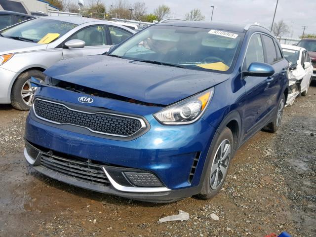 KNDCB3LC1J5210612 - 2018 KIA NIRO FE BLUE photo 2