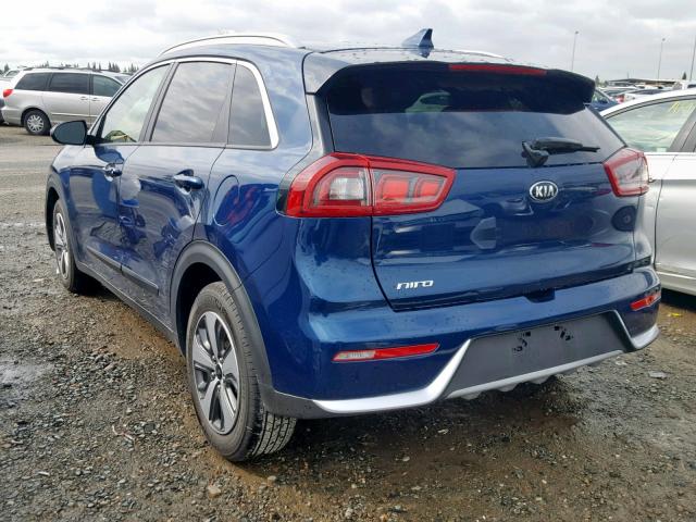 KNDCB3LC1J5210612 - 2018 KIA NIRO FE BLUE photo 3