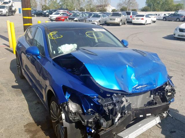 KNAE25LA6J6014448 - 2018 KIA STINGER PR BLUE photo 1