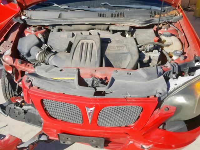 1G2AS18H297100141 - 2009 PONTIAC G5 RED photo 7