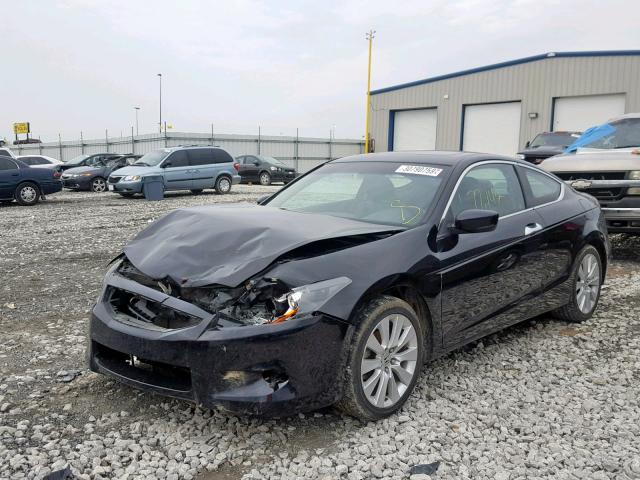 1HGCS22828A010414 - 2008 HONDA ACCORD EXL BLACK photo 2