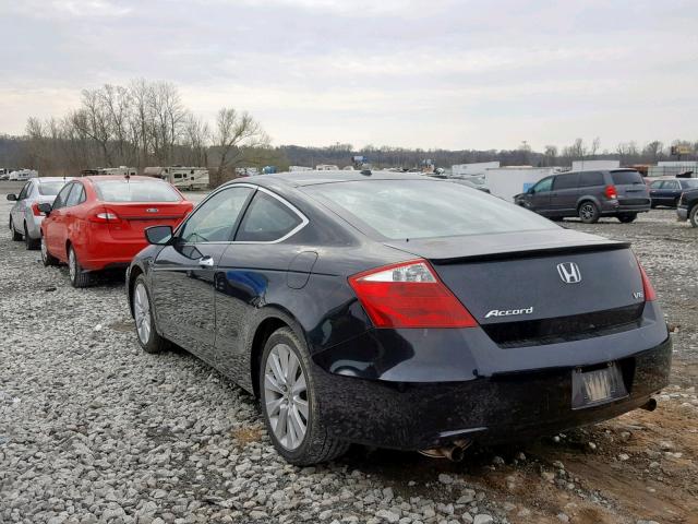 1HGCS22828A010414 - 2008 HONDA ACCORD EXL BLACK photo 3