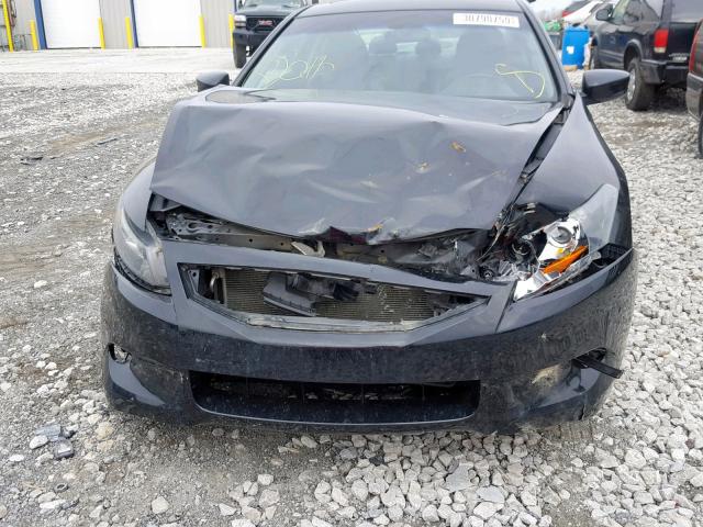 1HGCS22828A010414 - 2008 HONDA ACCORD EXL BLACK photo 9