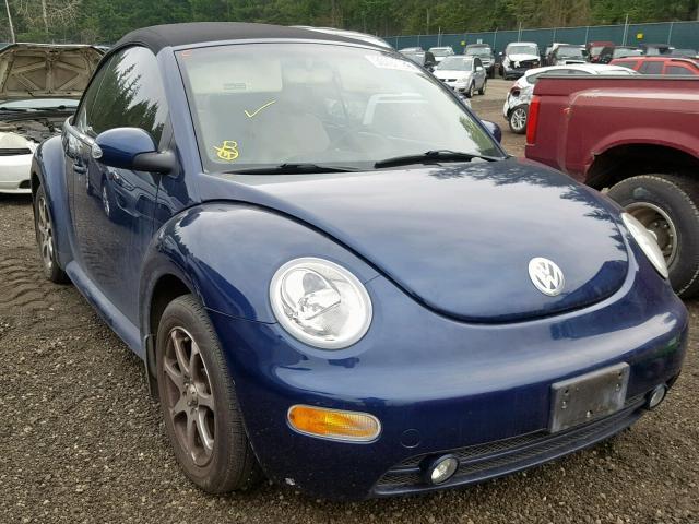 3VWCM31YX4M332485 - 2004 VOLKSWAGEN NEW BEETLE BLUE photo 1