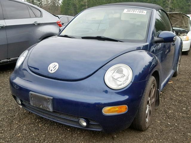 3VWCM31YX4M332485 - 2004 VOLKSWAGEN NEW BEETLE BLUE photo 2