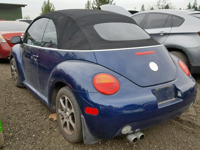 3VWCM31YX4M332485 - 2004 VOLKSWAGEN NEW BEETLE BLUE photo 3
