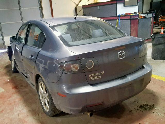 JM1BK324381862056 - 2008 MAZDA 3 S GRAY photo 3