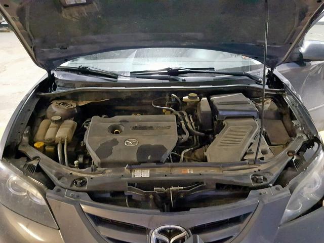 JM1BK324381862056 - 2008 MAZDA 3 S GRAY photo 7