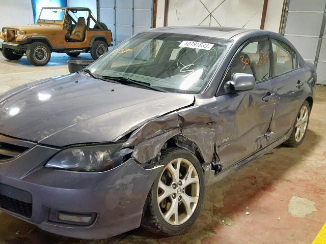 JM1BK324381862056 - 2008 MAZDA 3 S GRAY photo 9