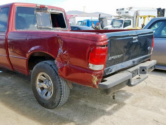 1FTYR14V2YPB24102 - 2000 FORD RANGER SUP RED photo 9