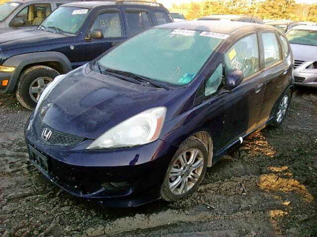 JHMGE87409S052543 - 2009 HONDA FIT SPORT BLUE photo 2