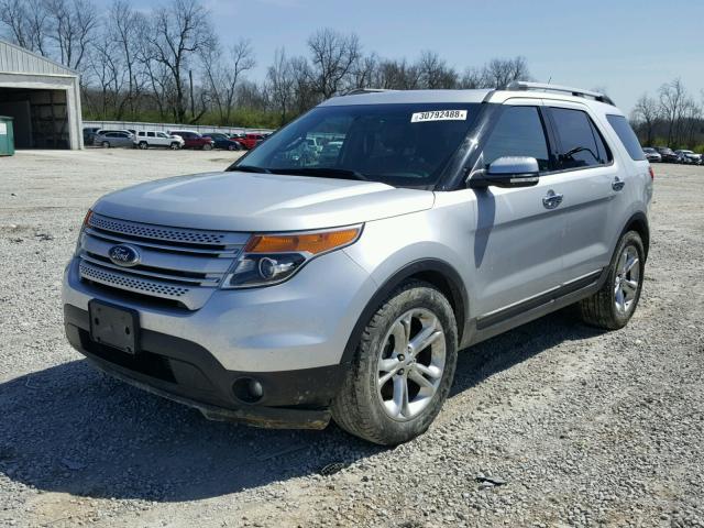 1FM5K8F84EGC59841 - 2014 FORD EXPLORER L SILVER photo 2