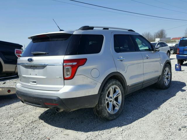 1FM5K8F84EGC59841 - 2014 FORD EXPLORER L SILVER photo 4