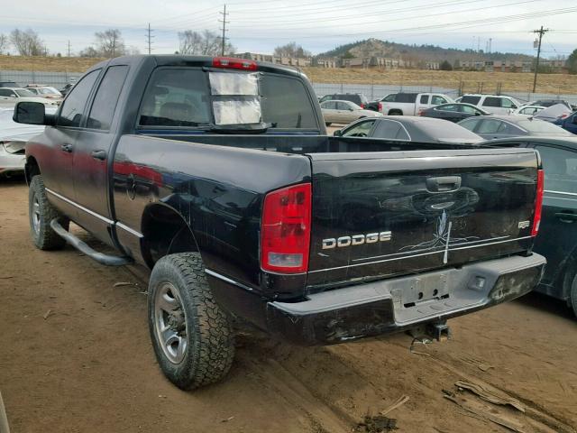 3D3KU28CX4G116953 - 2004 DODGE RAM 2500 S BLACK photo 3