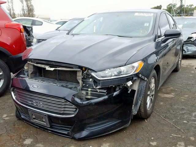 3FA6P0G74GR318454 - 2016 FORD FUSION S BLACK photo 2