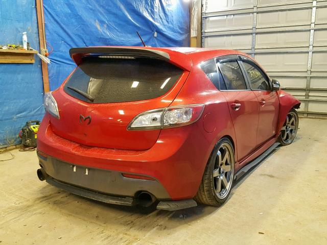 JM1BL1L42D1749810 - 2013 MAZDA SPEED 3 RED photo 4