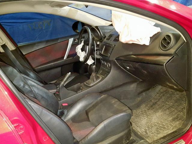 JM1BL1L42D1749810 - 2013 MAZDA SPEED 3 RED photo 5