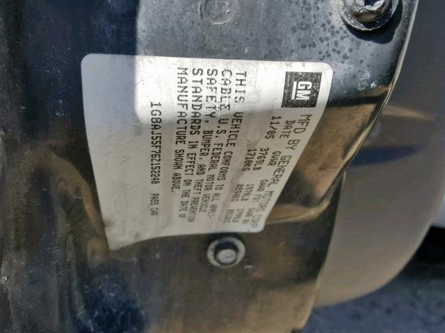 1G8AJ55F76Z152240 - 2006 SATURN ION LEVEL SILVER photo 10