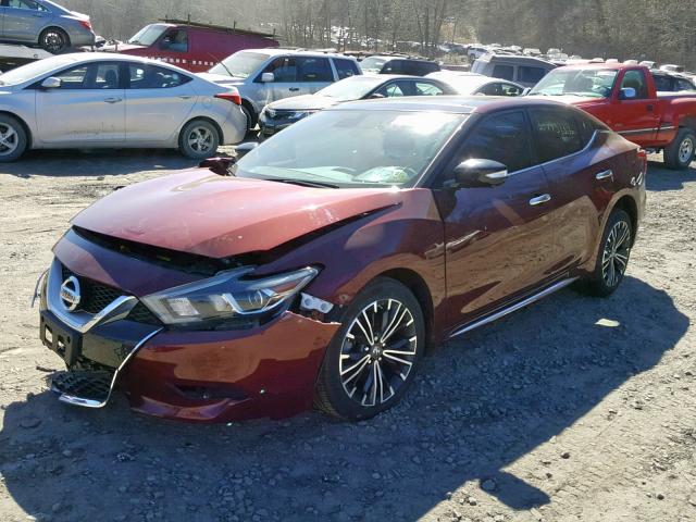 1N4AA6APXHC427637 - 2017 NISSAN MAXIMA 3.5 MAROON photo 2