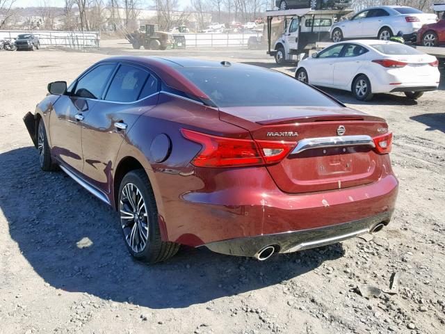 1N4AA6APXHC427637 - 2017 NISSAN MAXIMA 3.5 MAROON photo 3