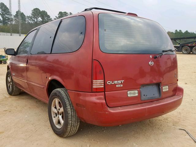 4N2DN11W6TD836515 - 1996 NISSAN QUEST XE RED photo 3