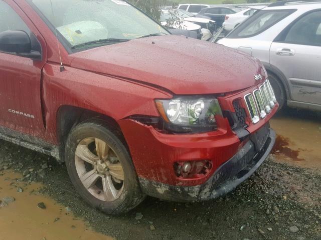 1C4NJDBB0FD168179 - 2015 JEEP COMPASS SP RED photo 9