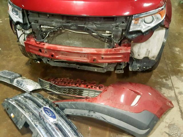 2FMDK3KC9EBA06482 - 2014 FORD EDGE LIMIT MAROON photo 9